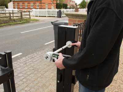 strand systems engineer installing gate