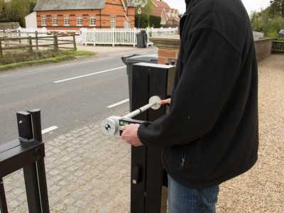 strand systems engineer installing gate